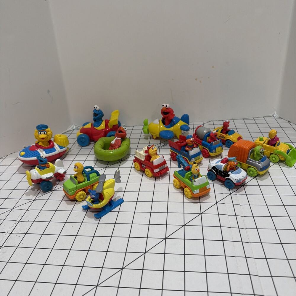 VTG 1993 Tyco Sesame Street Cars Lot 11 And 3 3-1 Jim Henson-Sesame Street Boat
